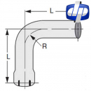 Chrome Plated 90 Degree Short Radius and Long Length Elbow - DF-11L-700CP