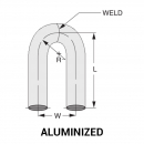 Aluminized Short Radius 180 Degree U-Bends in Various Sizes and Lengths for Exhaust Systems