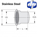 Stainless Steel 20 Degree Flared ID-OD Flange : 4.75 Inches Long