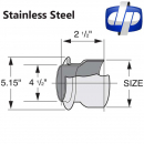 Stainless Steel Weld On Flange: 2.5" Length