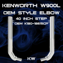 7 Inch Kenworth W900L 40" Box Step OEM Style Elbow Exhaust Kit