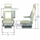 Heated Extreme Low Rider MidBack/Headrest Genuine Leather Seat
