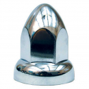 Chrome Plastic 33mm Nut Cover with Flange