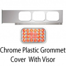 Chrome Plated Steel Two Piece Rear Light Bars With Rectangular Lights