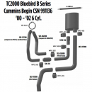 TC2000 Bluebird B Series Cummins Begin CSN991136 Exhaust Layout