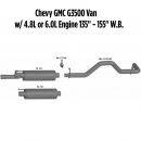Chevy/GMC G3500 Van with 4.8L or 6.0L Engine Exhaust Layout