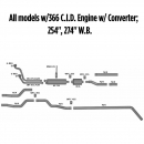 All Models With 366 CID Engine With Converter Exhaust Layout