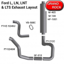 Ford L, LN, LNT & LTS Exhaust Layout