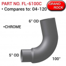 Freightliner Replacement Chrome Pipe Replaces 04-12099-001