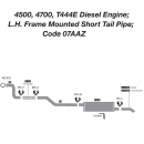 International 4500, 4700 & T444E Diesel Engine Exhaust Layout