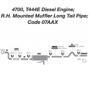 International 4700 & T444E Diesel Engine Exhaust Layout