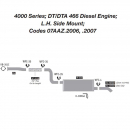International 4000 Series DT/DTA466 Diesel Engine Exhaust Layout