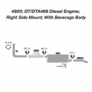 International 4900; DT/DTA466 Diesel Engine Exhaust Layout