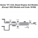 International Series "S" 9.0L Diesel Engine 4X2 Exhaust Layout