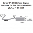 International Series "S" DT466 Diesel Exhaust Layout, Horizontal