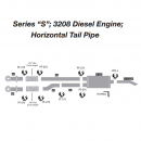International Series "S"; 3208 Diesel Engine Exhaust Layout