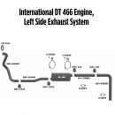 International DT466 Engine Exhaust Layout Left Side