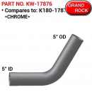 60 Degree Elbow Kenworth Chrome Replacement Pipe