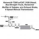 Kenworth T300 3126 Diesel Without Exhaust Brake Exhaust Layout