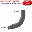 Kenworth 7 Inch Reduced to 5 Inch Right Side Chrome Replacement Pipe