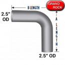 2.5 In O.D/O.D Diameter 90 Degree Elbow Pipe
