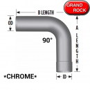 4 In I.D/O.D Diameter 90 Degree Chrome Elbow Pipe