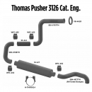 Thomas Pusher 3126 Cat. Engine Exhaust Layout