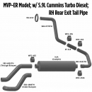 MVP-ER Model With 5.9L Cummins Turbo Diesel Exhaust Layout