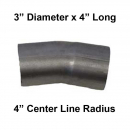 3 In Diameter 4 In Length Short Radius 15 Degree Elbow Pipe