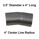 3.5 In Diameter 4 In Length 15 Degree Short Radius Elbow Pipe