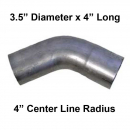 3.5 In Diameter 4 In Length Short Radius 50 Degree Elbow Pipe