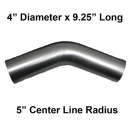 15 Degree Short Radius Elbow Pipe, 4 Inch Diameter, 4 Inch Length