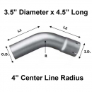 3.5 In Diameter 4.5 In Length 45 Degree Elbow Pipe - Fits Various Systems