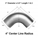 3" Diameter 6.5" Length Short Radius 90 Degree Elbow for Pipe Fittings