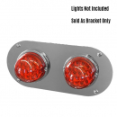 Kenworth And Peterbilt Stainless Steel Above Door Dome Light Plate With 2 Watermelon Light Holes