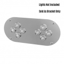 Kenworth And Peterbilt Stainless Steel Above Door Dome Light Plate With 8 - 3/4 Inch Light Holes