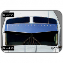 Kenworth W900L, T660, T800 And T330 1996 And Newer 10 Inch By 13 Inch Blind Mount V-Style Visor