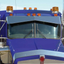13 Inch Kenworth Boltless, Bowtie Curved Glass Sunvisor