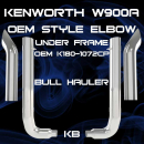 8 Inch Kenworth W900A Under Frame OEM Style Elbow Exhaust Kit with Multi-Bend Elbows and Taper-Loc Reduction for 8 Inch O.D. Stack