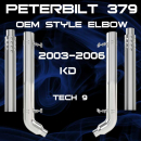 6 Inch OEM Style Elbow Peterbilt 379 2003 2006 Exhaust Kit