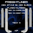 8 Inch Freightliner FLD120/Classic 90 DEG OEM Elbow Exhaust Kit