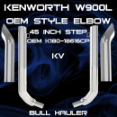 6 Inch Kenworth W900L 45" Box Step OEM Style Elbow Exhaust Kit
