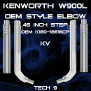 7 Inch Kenworth W900L 45" Box Step OEM Style Elbow Exhaust Kit