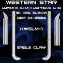 7 Inch Western Star LowMax Stratosphere Exhaust Kit for 2002-2006 Models with 90 Degree Elbow, Chrome Finish, Made in USA