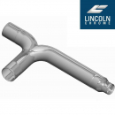 Chrome 5 Inch Reduced End Form 90 Degree Y-Pipe -Long