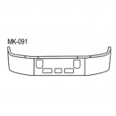 Mack CX613 And Vision 2001 Through 2004 Stainless Steel 18 Inch Bumper With Fog, Tow, And Hitch Cutouts