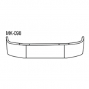 Mack CX613 And Vision 2001 Through 2004 Stainless Steel 18 Inch Bumper With Mounting Holes