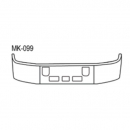 Mack CH 613 And SBA 1994 Through 2004 Stainless Steel 18 Inch Bumper With Fog, Tow, And Hitch Cutouts