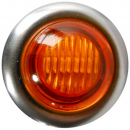 3/4 Inch Diameter Mini Amber LED Marker Light With Bullet Plugs
