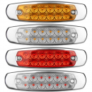 12 LED Marker Light with Stainless Steel Flange in Red or Amber